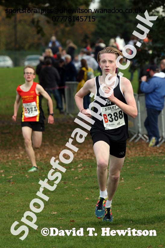 Boys under-15s Northern Cross Country Relays, Graves Park, Sheffield. Photo: David T. Hewitson/Sports for All Pics